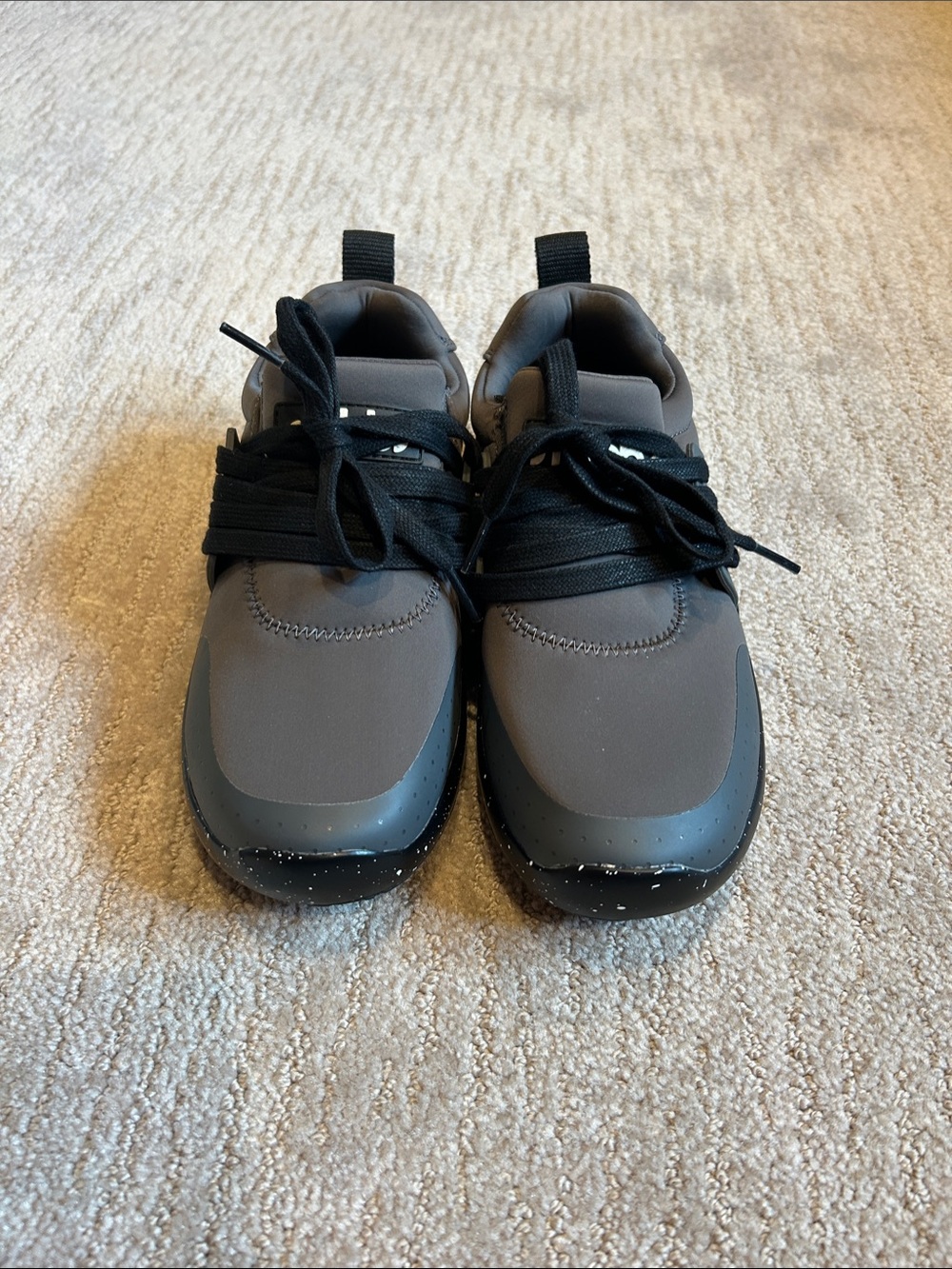 Women's Grey Casual Sneakers with Black Laces